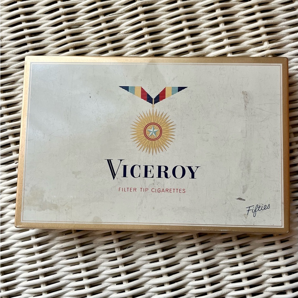 Vintage Viceroy cigarette tin